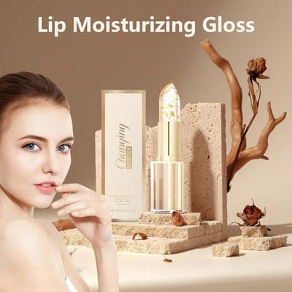 TIMLIFE 2-Pack Transferproof Color Changing Lipstick – Gold Crystal pH Lipstick, Clear to Pink Long Lasting Moisturizing Glossy Lip Gloss for Women Avelisse