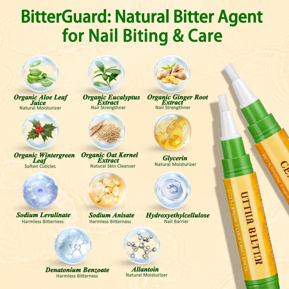 Econail 3-in-1 Nail Biting Prevention Kit for Kids & Adults - Extra Strength Bitter Polish + Gentle Bitter Polish + Cuticle Oil, Fast Drying Formula Stops Nail Biting & Thumb Sucking (0.3 Fl Oz, Pack of 1) - görsel 5