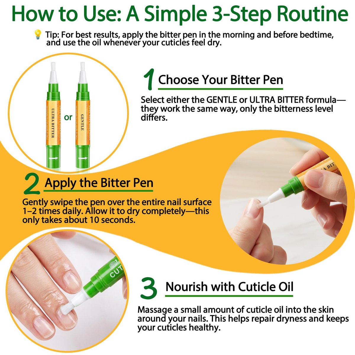 Econail 3-in-1 Nail Biting Prevention Kit for Kids & Adults - Extra Strength Bitter Polish + Gentle Bitter Polish + Cuticle Oil, Fast Drying Formula Stops Nail Biting & Thumb Sucking (0.3 Fl Oz, Pack of 1) - görsel 11