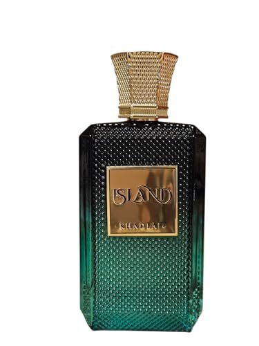 KHADLAJ Island Extrait De Parfum – Luxury Middle Eastern Fragrance, Emerald Green Glass Bottle with Gold Cap, 3.33 Fl Oz Avelisse