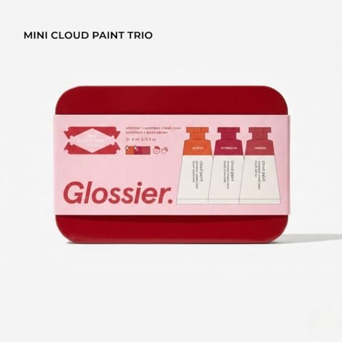 Glossier Mini Cloud Paint Blush Trio Holiday Gift Set: Crimson, Glisten & Afterglow Avelisse