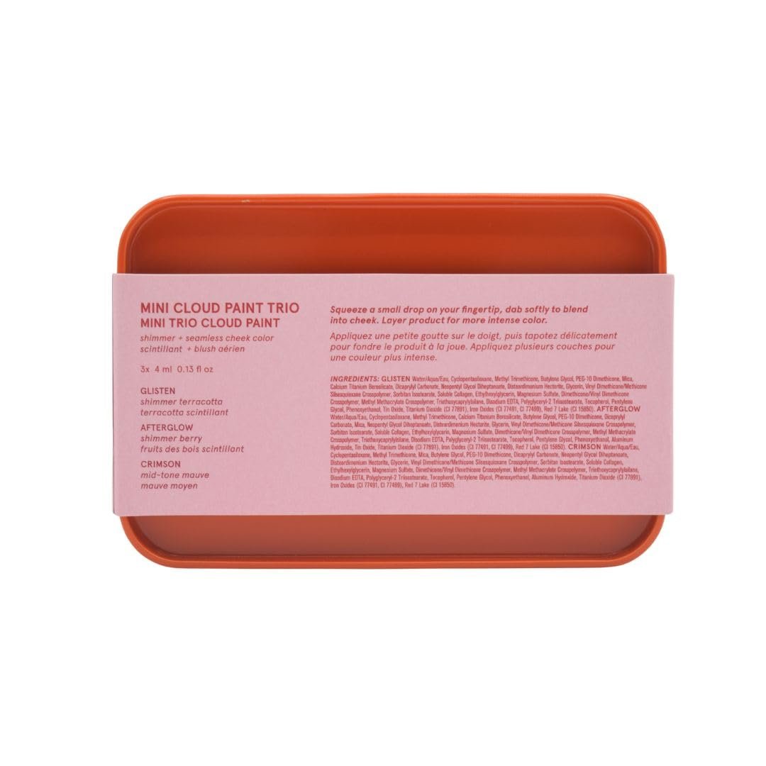 Glossier Mini Cloud Paint Blush Trio Holiday Gift Set: Crimson, Glisten & Afterglow Avelisse