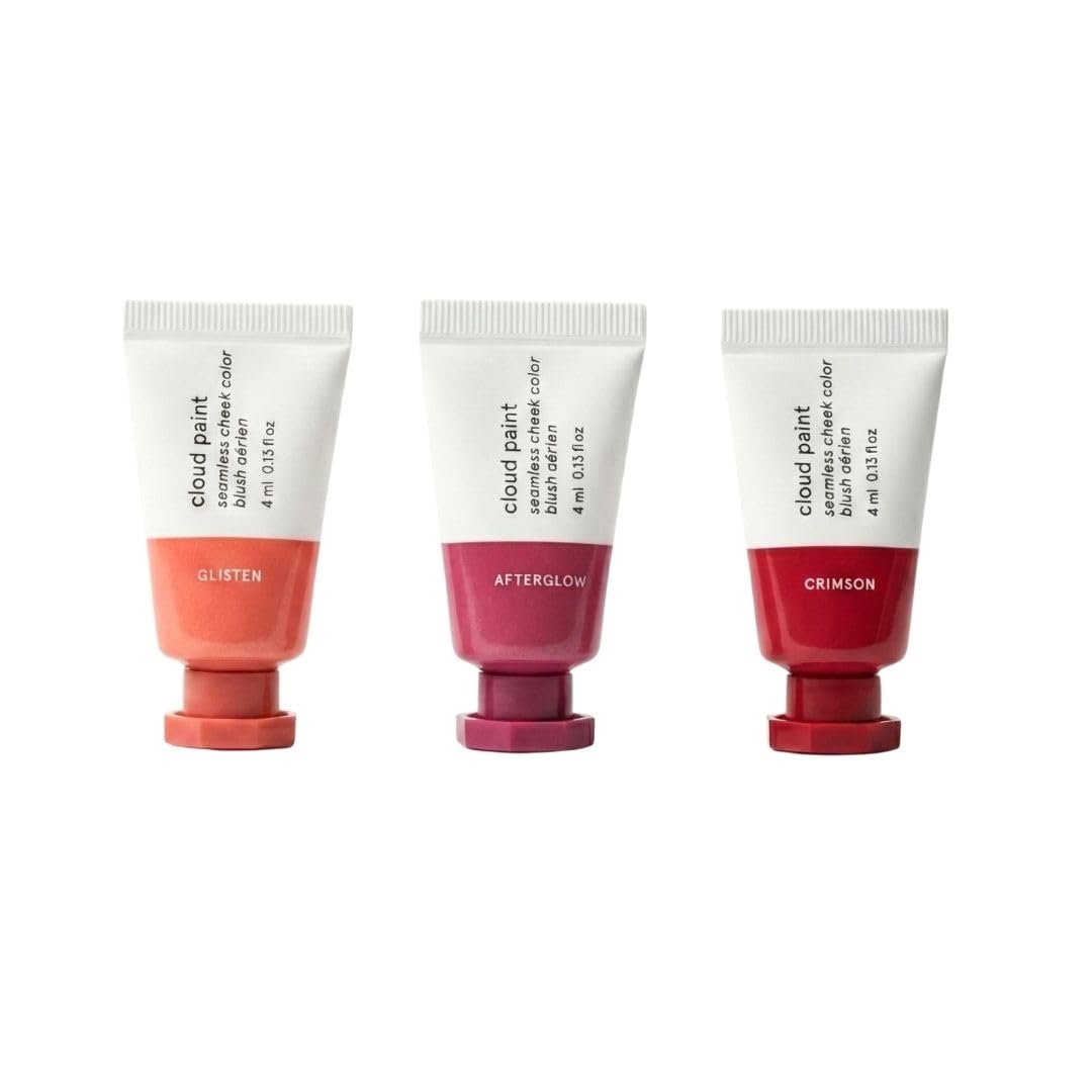 Glossier Mini Cloud Paint Blush Trio Holiday Gift Set: Crimson, Glisten & Afterglow Avelisse