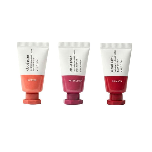 Glossier Mini Cloud Paint Blush Trio Holiday Gift Set: Crimson, Glisten & Afterglow Avelisse