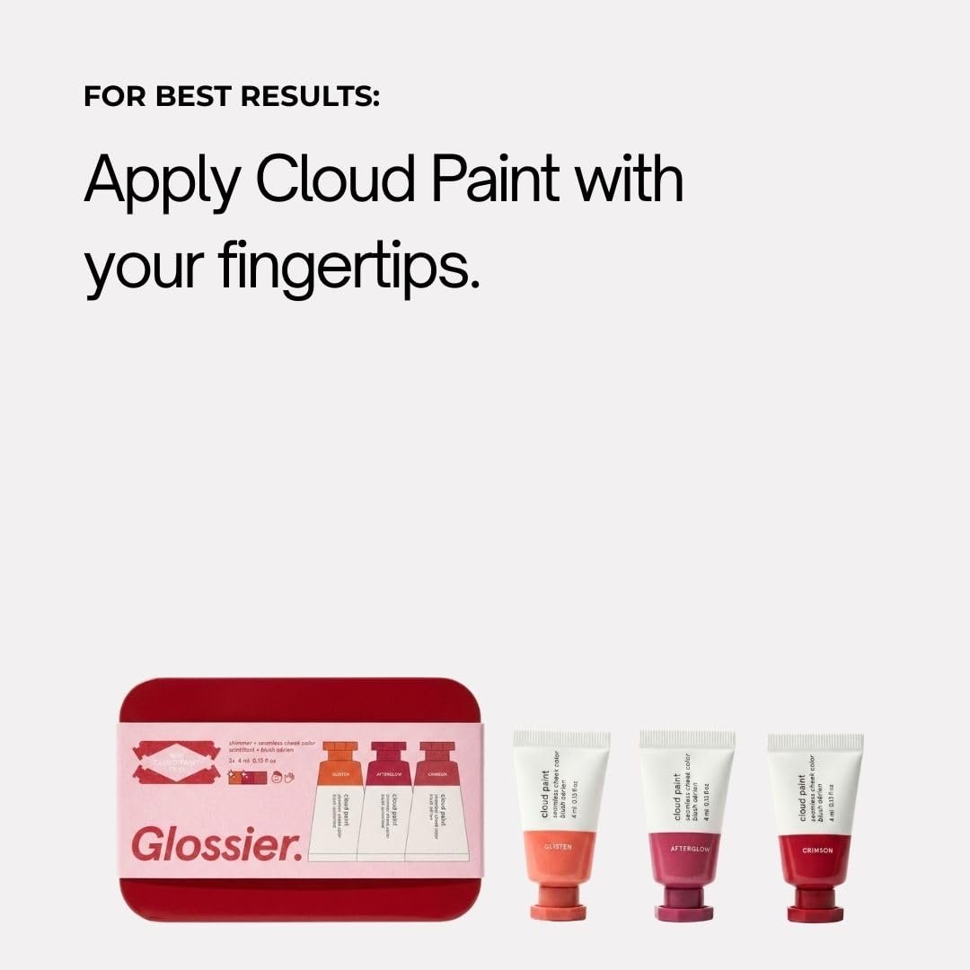 Glossier Mini Cloud Paint Blush Trio Holiday Gift Set: Crimson, Glisten & Afterglow Avelisse