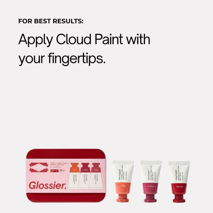 Glossier Mini Cloud Paint Blush Trio Holiday Gift Set: Crimson, Glisten & Afterglow Avelisse