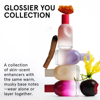 Glossier You Mini Wardrobe Fragrance Set – 4 Unisex Travel Size Eau de Parfum for Women & Men – Skin-Scent Enhancer Perfume Sampler, Smells Different on Everyone – You, Fleur, Doux, Rêve – 1.5ml Each