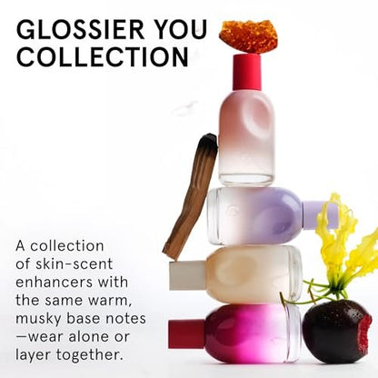 Glossier You Mini Wardrobe Fragrance Set – 4 Unisex Travel Size Eau de Parfum for Women & Men – Skin-Scent Enhancer Perfume Sampler, Smells Different on Everyone – You, Fleur, Doux, Rêve – 1.5ml Each