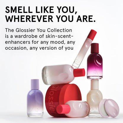Glossier You Fleur Eau de Parfum Duo Gift Set - Unisex Fresh Floral Perfume with Ylang-Ylang, Apricot Skin & Ambrox - 50ml + 8ml Travel Spray Avelisse