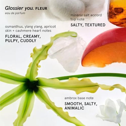 Glossier You Fleur Eau de Parfum Duo Gift Set - Unisex Fresh Floral Perfume with Ylang-Ylang, Apricot Skin & Ambrox - 50ml + 8ml Travel Spray Avelisse