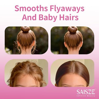 SAISZE Hair Wax Stick - Fly Away Tamer for Women & Kids, Bun Maker & Styling Cream, 2.7 Oz