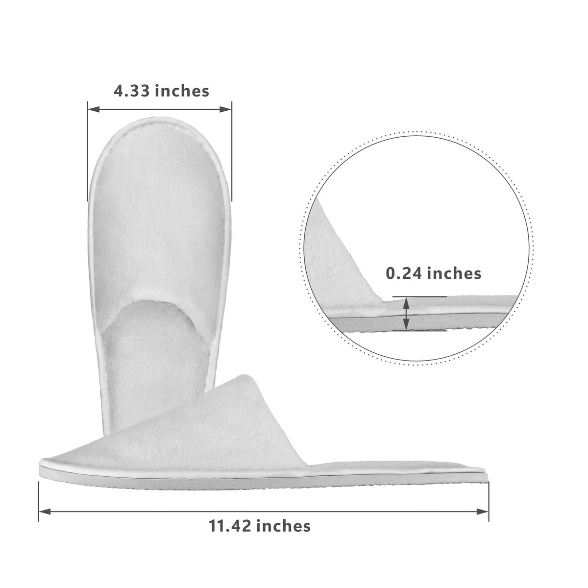 sloiuih 12 Pairs Disposable Slippers for Hotel Guests, Non-Slip Comfortable Slippers for Women & Men, Breathable Indoor Outdoor Home Spa Travel Essentials Avelisse