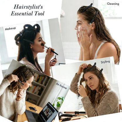 FEEHOPE 12-Pack 4.3" Long Hair Sectioning Clips – Creaseless Non-Slip Silicone Band Hair Styling Clips for Cutting, Rollers & Salon Use