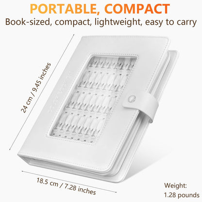 I·B·N G Upgraded Nail Color Swatches Book – 150 Detachable Nail Polish Display with Clear Nail Tips, White C11 Avelisse