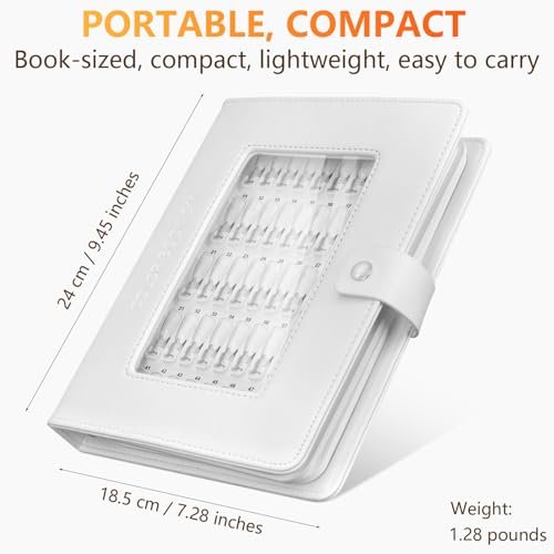 I·B·N G Upgraded Nail Color Swatches Book – 150 Detachable Nail Polish Display with Clear Nail Tips, White C11 Avelisse