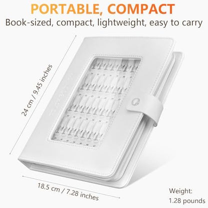 I·B·N G Upgraded Nail Color Swatches Book – 150 Detachable Nail Polish Display with Clear Nail Tips, White C11 Avelisse