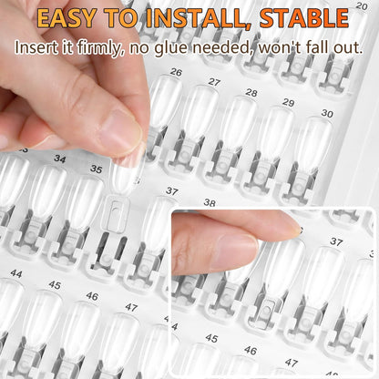 I·B·N G Upgraded Nail Color Swatches Book – 150 Detachable Nail Polish Display with Clear Nail Tips, White C11 Avelisse