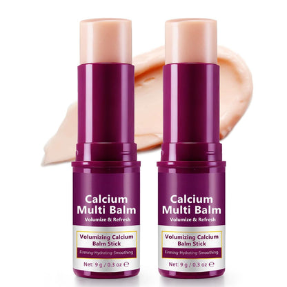 ISUNRISE Calcium Volume Multi Balm Stick 2-Pack - Collagen Intensive Repair Moisturizing Stick for Anti-Aging, Firming, Hydrating & Smoothing Face, Eyes & Neck (9g Each)