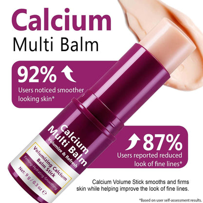 ISUNRISE Calcium Volume Multi Balm Stick 2-Pack - Collagen Intensive Repair Moisturizing Stick for Anti-Aging, Firming, Hydrating & Smoothing Face, Eyes & Neck (9g Each)