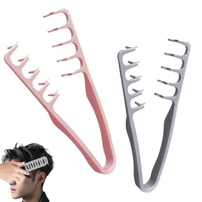 2-Piece Texture Comb Set – Volumizing Wide-Tooth Styling Comb for Fluffy Curly Hair, Anti-Frizz Fringe Parting Tool for Men & Women Avelisse