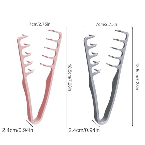 2-Piece Texture Comb Set – Volumizing Wide-Tooth Styling Comb for Fluffy Curly Hair, Anti-Frizz Fringe Parting Tool for Men & Women Avelisse