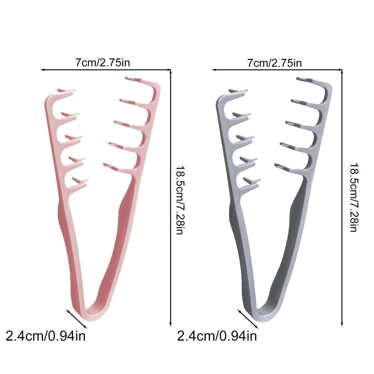 2-Piece Texture Comb Set – Volumizing Wide-Tooth Styling Comb for Fluffy Curly Hair, Anti-Frizz Fringe Parting Tool for Men & Women Avelisse