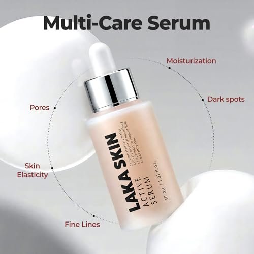 Laka Skin Active Serum – Glutathione & Dual PDRN Radiance Booster with Hyaluronic Acid, Pore Care, 30ml Avelisse