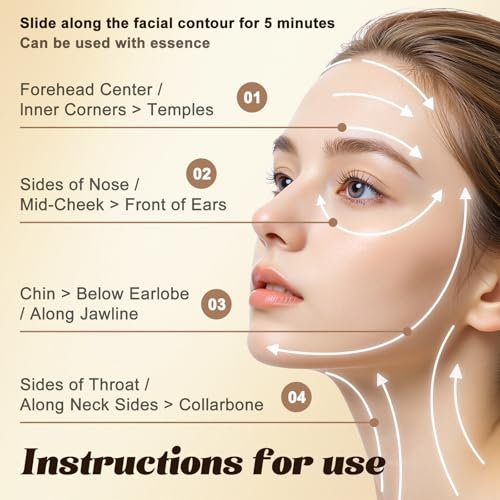 Lymphatic Contour Face Brush - Upgraded Ergonomic Facial Massager for Contouring, Anti-Puffiness & Skin Tightening Avelisse
