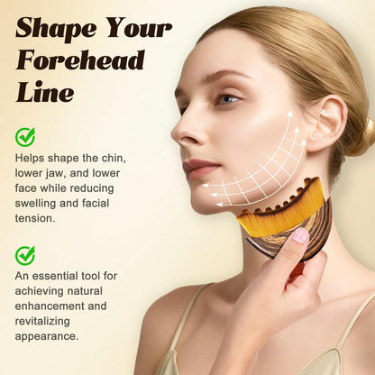 Lymphatic Contour Face Brush - Upgraded Ergonomic Facial Massager for Contouring, Anti-Puffiness & Skin Tightening Avelisse