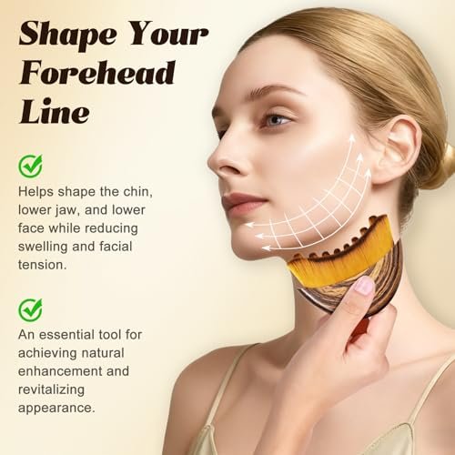 Lymphatic Contour Face Brush - Upgraded Ergonomic Facial Massager for Contouring, Anti-Puffiness & Skin Tightening Avelisse