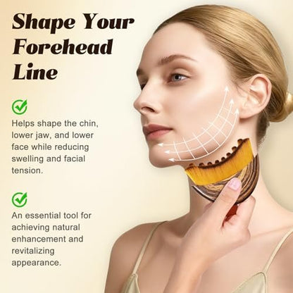 Lymphatic Contour Face Brush - Upgraded Ergonomic Facial Massager for Contouring, Anti-Puffiness & Skin Tightening Avelisse