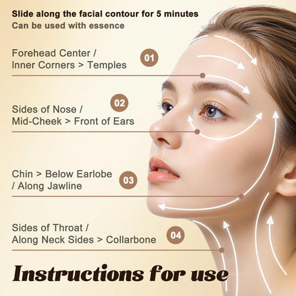 Lymphatic Contour Face Brush - Upgraded Ergonomic Facial Massager for Contouring, Anti-Puffiness & Skin Tightening Avelisse