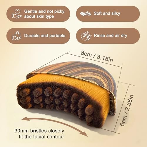 Lymphatic Contour Face Brush - Upgraded Ergonomic Facial Massager for Contouring, Anti-Puffiness & Skin Tightening Avelisse
