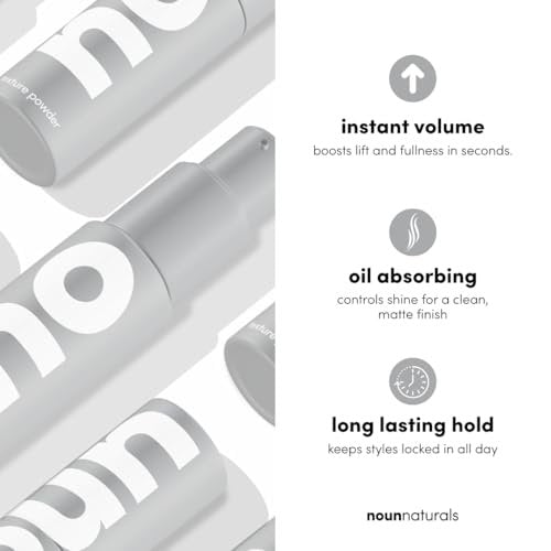 NOUN Naturals Glacial Clay Hair Texture Powder - Instant Volume, Long Lasting Hold, Matte Finish, Natural Look Avelisse