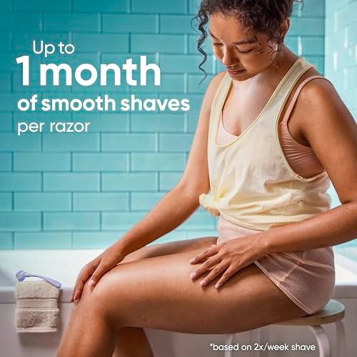 Gillette Venus ComfortGlide Touch of Vitamin E Disposable Razor for Women, 3 Blades, Water-Activated Moisture Bars, 2 Count Avelisse