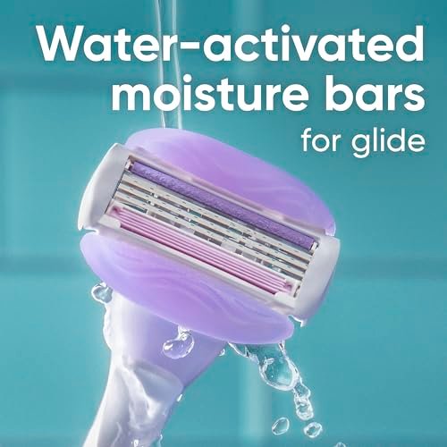 Gillette Venus ComfortGlide Touch of Vitamin E Disposable Razor for Women, 3 Blades, Water-Activated Moisture Bars, 2 Count Avelisse