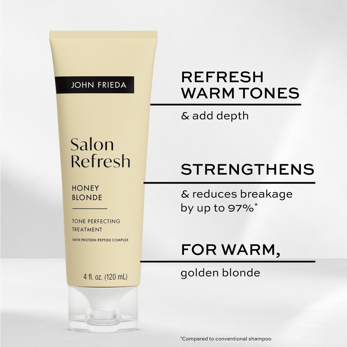 John Frieda Salon Blonde Honey Tone Perfecting Treatment with Protein-Peptide Complex, Hair Toner for Blonde Hair, 4 fl oz Avelisse