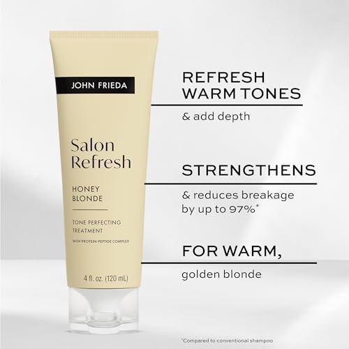 John Frieda Salon Blonde Honey Tone Perfecting Treatment with Protein-Peptide Complex, Hair Toner for Blonde Hair, 4 fl oz Avelisse