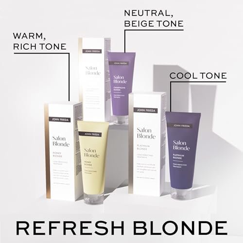 John Frieda Salon Blonde Honey Tone Perfecting Treatment with Protein-Peptide Complex, Hair Toner for Blonde Hair, 4 fl oz Avelisse
