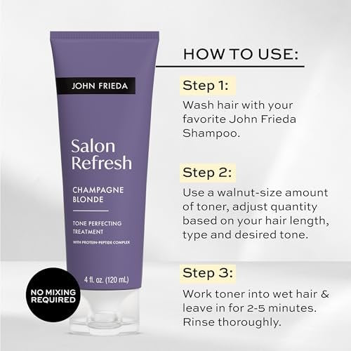 John Frieda Salon Blonde Champagne Tone Perfecting Treatment with Protein-Peptide Complex - 4 fl oz Avelisse