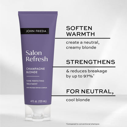 John Frieda Salon Blonde Champagne Tone Perfecting Treatment with Protein-Peptide Complex - 4 fl oz Avelisse