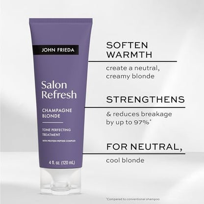 John Frieda Salon Blonde Champagne Tone Perfecting Treatment with Protein-Peptide Complex - 4 fl oz Avelisse