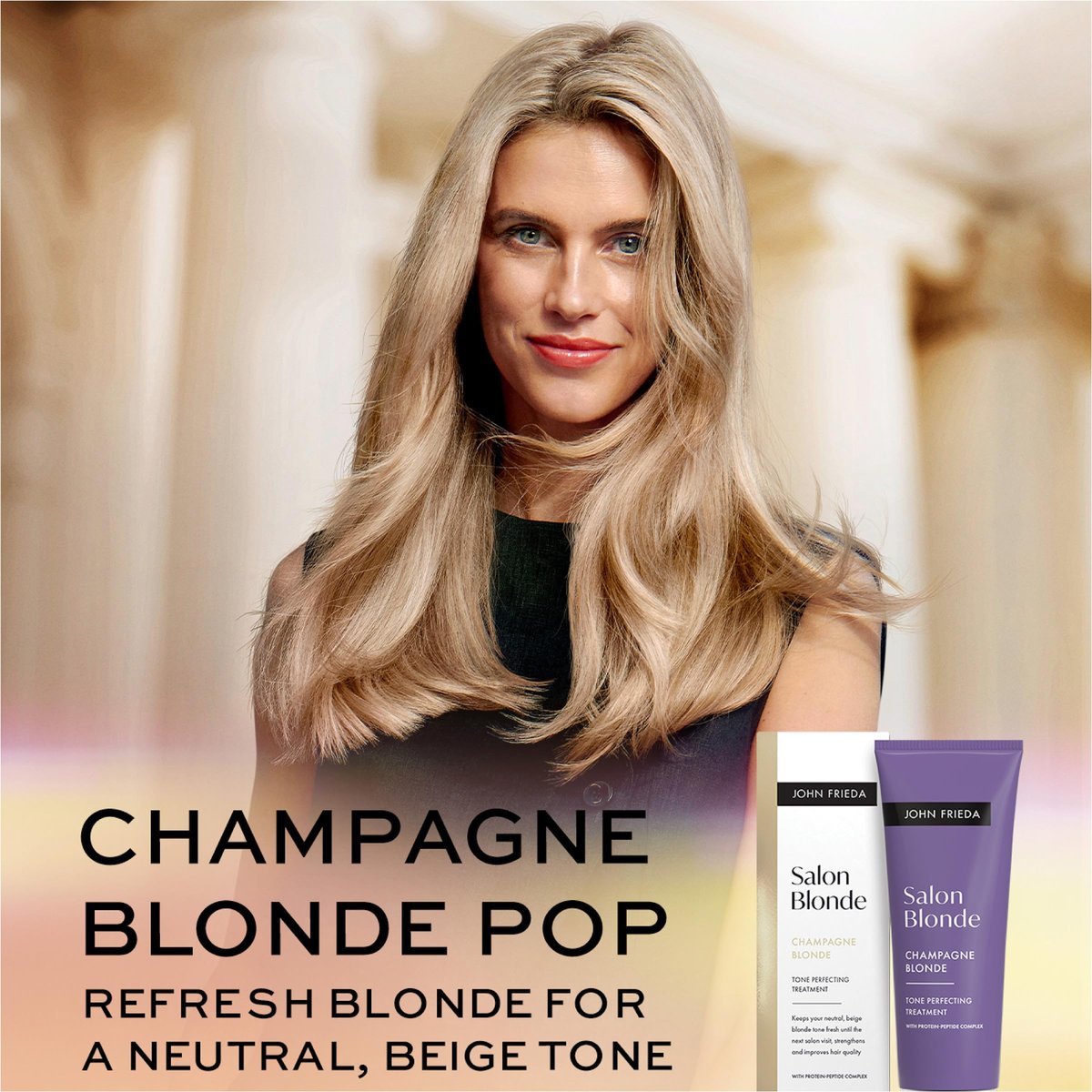 John Frieda Salon Blonde Champagne Tone Perfecting Treatment with Protein-Peptide Complex - 4 fl oz Avelisse