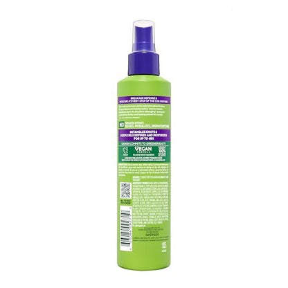 Garnier Fructis Curl Knot Melter Multi-Use Anti-Breakage Detangling Milk for All Curl Types, Moisturizing Detangler Spray & Heat Protectant, Made with Vegan Protein & Coconut Oil, 8.5 Fl Oz