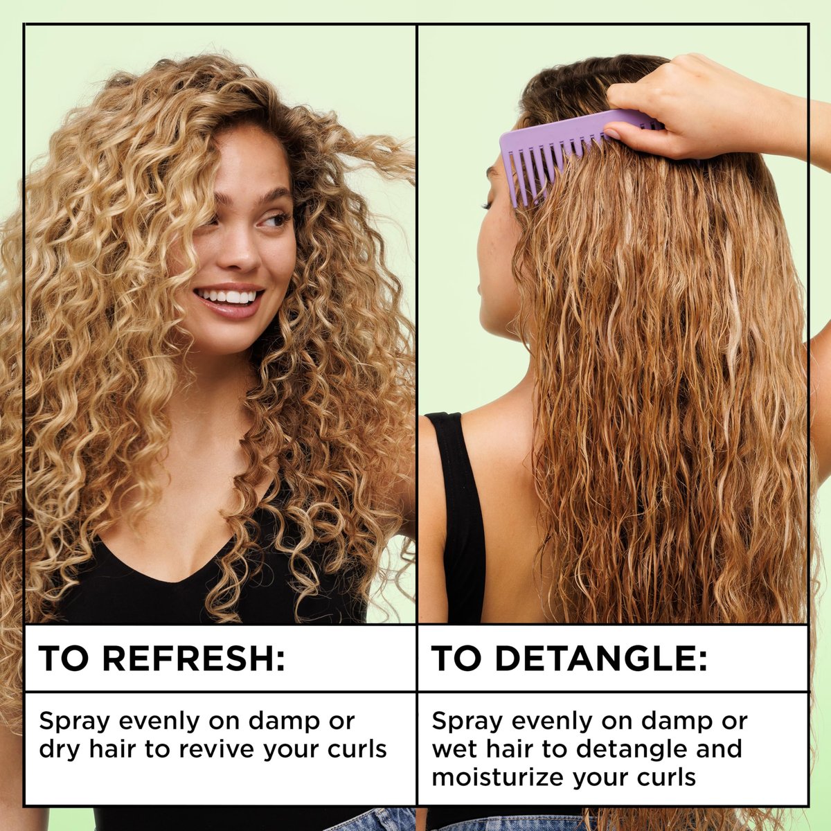 Garnier Fructis Curl Knot Melter Multi-Use Anti-Breakage Detangling Milk for All Curl Types, Moisturizing Detangler Spray & Heat Protectant, Made with Vegan Protein & Coconut Oil, 8.5 Fl Oz - görsel 11