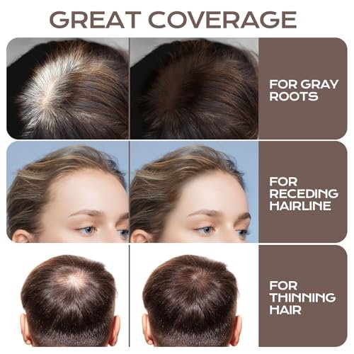 Kerablend Hair Thickener & Root Cover Up - Dark Brown, 1.19 oz - Sweat & Waterproof Instant Hair Concealer with Applicator for Men and Women - görsel 10