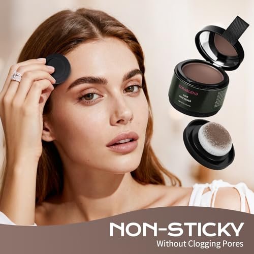 Kerablend Hair Thickener & Root Cover Up - Dark Brown, 1.19 oz - Sweat & Waterproof Instant Hair Concealer with Applicator for Men and Women - görsel 8