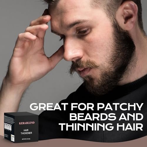 Kerablend Hair Thickener & Root Cover Up - Dark Brown, 1.19 oz - Sweat & Waterproof Instant Hair Concealer with Applicator for Men and Women - görsel 12