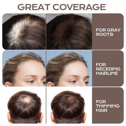 Kerablend Hair Thickener & Root Cover Up - Dark Brown, 1.19 oz - Sweat & Waterproof Instant Hair Concealer with Applicator for Men and Women
