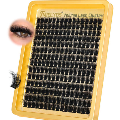 260D Thick Lash Clusters 10-14mm Short Volume D Curly Wispy Individual Lashes 224pcs Mink False Eyelashes Soft DIY Lash Extension for Beginners by TMIELYBS